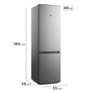 Heladera con freezer Gafa 254lt HGBF270P Combi PL