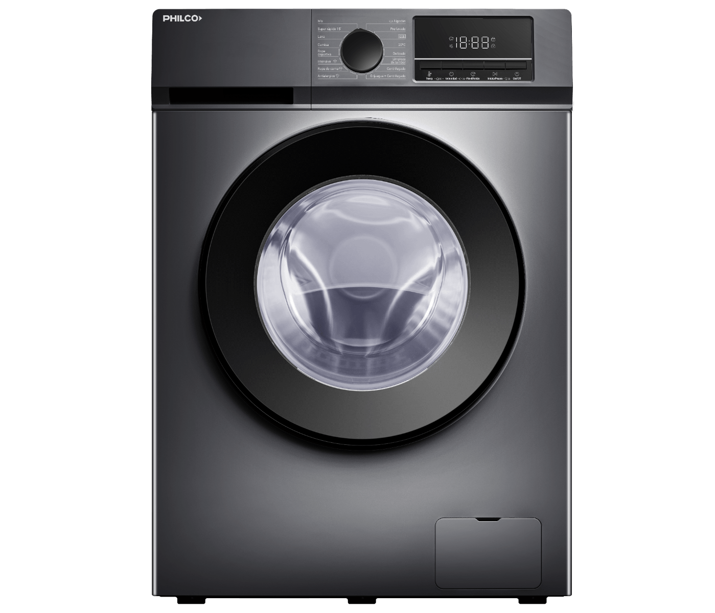 Lavarropas Philco PHLF111DGN2 11kg 1400RPM CF plateado Inverter